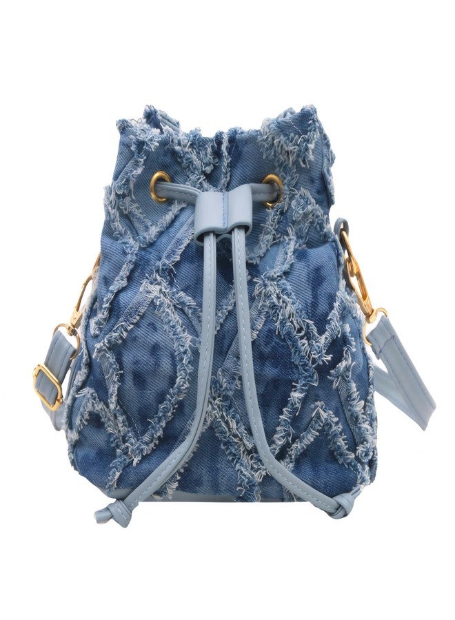 PASDUCHAS Denim Bags for Women 2025, Blue Jean Bucket Purses, Denim Handbag - Image 1